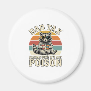 Lustiges Papa Steuer Waschbär Vintage T-Shirt Desi Magnet