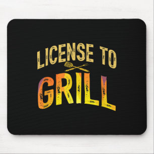 Lustiges Papa-Väterchen-Liebt-Bbq-Lizenz Zum Grill Mousepad