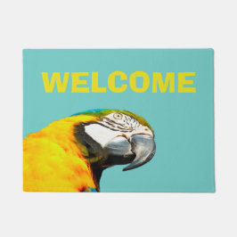 Lustiges Papageien-Vogel-Willkommen Fußmatte