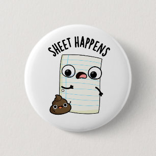 Lustiges Papier-Wortspiel  Button