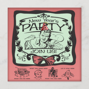 Lustiges Party des Sylvesterabends Einladung