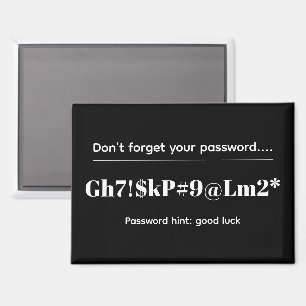 Lustiges Passwort Magnet