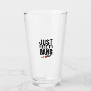 Lustiges patriotisches Feuerwerk Bang Vintage-Shir Glas