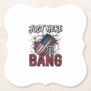 Lustiges patriotisches Feuerwerk-Vintage-Shirt zum Untersetzer