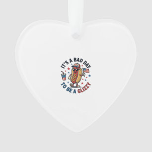 Lustiges Patriotisches Hot Dog Vintage Gravur Shir Ornament