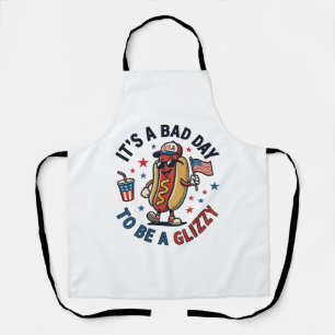 Lustiges Patriotisches Hot Dog Vintage Gravur Shir Schürze