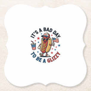 Lustiges Patriotisches Hot Dog Vintage Gravur Shir Untersetzer