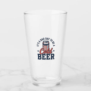 Lustiges Patriotisches Kaltbier Vintage Vector-Shi Glas