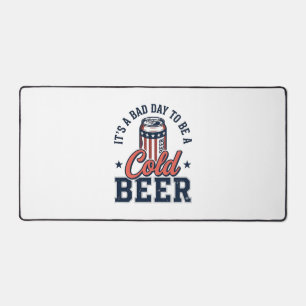 Lustiges Patriotisches Kaltes Bier Vintage Vector  Schreibtischunterlage