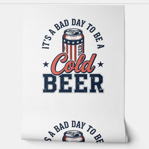 Lustiges Patriotisches Kaltes Bier Vintage-Vector- Tapete