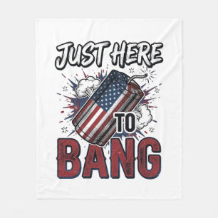 Lustiges patriotisches Knallkörper-Vintage-Shirt z Fleecedecke