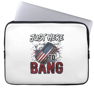 Lustiges patriotisches Knallkörper-Vintage-Shirt z Laptopschutzhülle