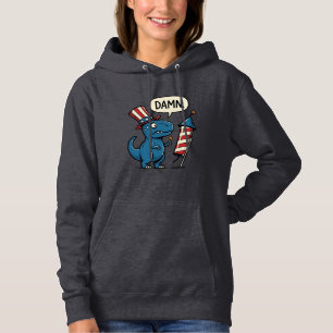 Lustiges patriotisches T-Rex-Feuerwerk-Shirt-Desig Hoodie