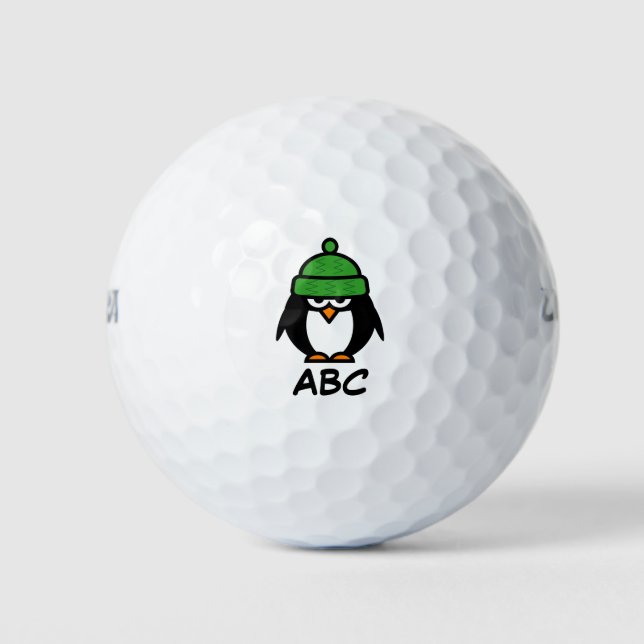 Lustiges Penguingolfball-Setgeschenk für ihn Golfball (Vorderseite)