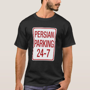 Lustiges Perser-Parkverkehrs-Schild Spoof Katzenli T-Shirt