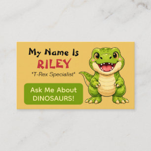 Lustiges personalisiertes Dinosaurier-Thema für Ki Telefonnummerkarte
