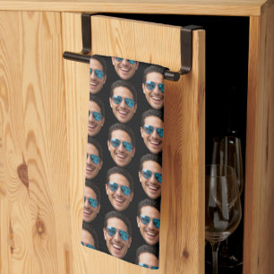 Lustiges Personalisiertes Gesichtsfoto Geschirrtuch