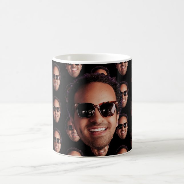 Lustiges Personalisiertes Gesichtsfoto Kaffeetasse (Mittel)