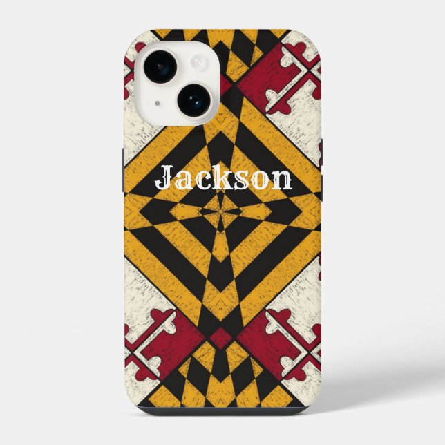 Lustiges personalisiertes iPhone-Case Maryland-Fla iPhone Hülle (Rückseite)