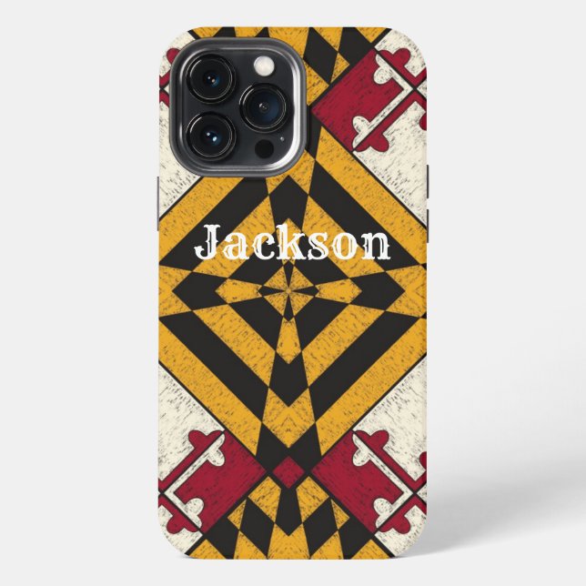 Lustiges personalisiertes iPhone-Case Maryland-Fla iPhone Hülle (Rückseite)