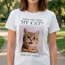 Lustiges personalisiertes Katzenliebhaber-Foto T-Shirt
