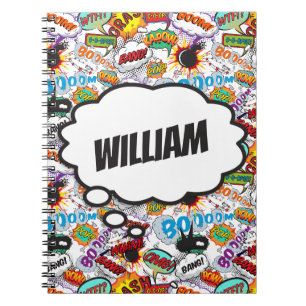 Lustiges personalisiertes Namens-Comicbuch Notizblock