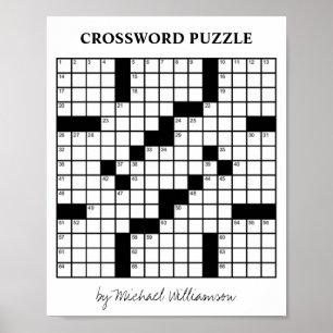 Lustiges personalisiertes Spiel Schwarz-Weiß-Kreuz Poster