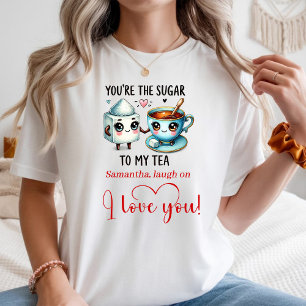 Lustiges personalisiertes Valentinsgeschenk mit Es T-Shirt