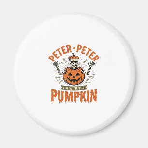 Lustiges Peter Peter Kürbis Halloween Skelett Shir Magnet
