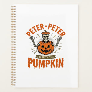 Lustiges Peter Peter Kürbis Halloween Skelett Shir Planer