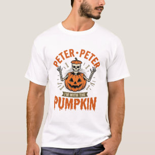 Lustiges Peter Peter Kürbis Halloween Skelett Shir T-Shirt