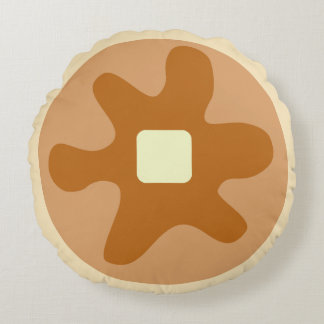 Lustiges Pfannkuchen-Kissen Rundes Kissen