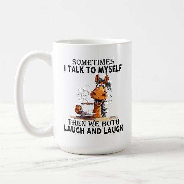 Lustiges Pferd, das mit mir selbst spricht - Wir l Kaffeetasse (Links)