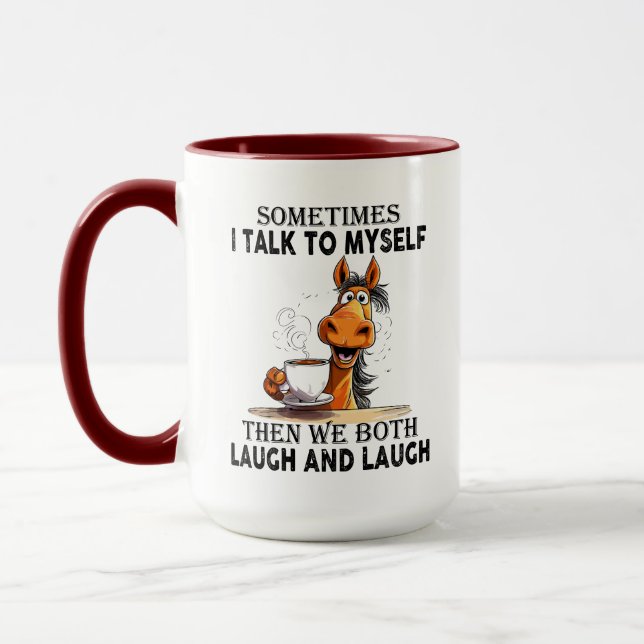 Lustiges Pferd, das mit mir selbst spricht - Wir l Tasse (Links)