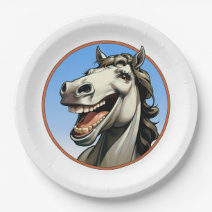 lustiges Pferd Pappteller