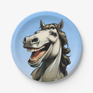 lustiges Pferd Pappteller