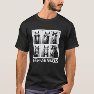 Lustiges Pferd Reitporträt Photobooth Wiehern T-Shirt