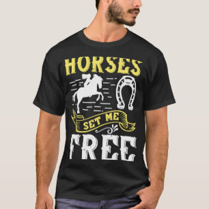 Lustiges Pferd Reitsport Damen Reiten T-Shirt