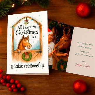Lustiges Pferde-Weihnachten Reitsportler & Tierlie Karte