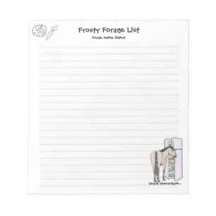 Lustiges Pferdeliebhaber-Geschenk Whimsical Frosty Notizblock