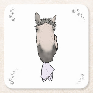 Lustiges Pferdeliebhaber-Geschenk Whimsical Servie Rechteckiger Pappuntersetzer