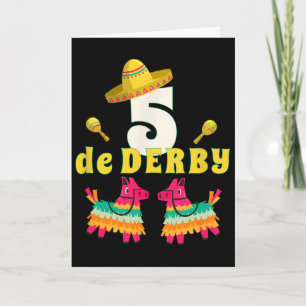 Lustiges Pferderennen Vintage Cinco De Der Karte