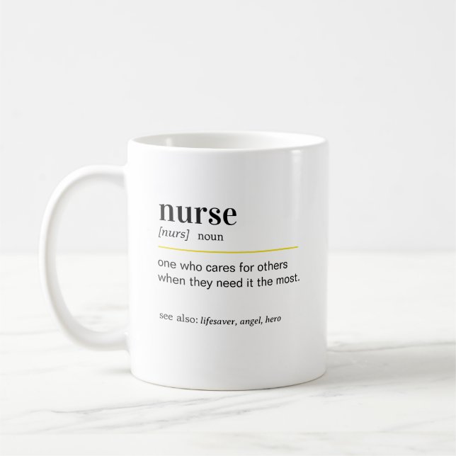Lustiges Pfleger Definitionsgeschenk Kaffeetasse (Links)