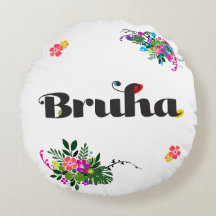 Lustiges philippinisches Bruha Boho rundes Kissen