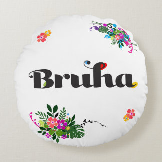 Lustiges philippinisches Bruha Boho rundes Kissen