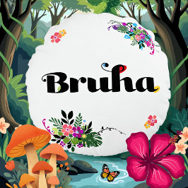 Lustiges philippinisches Bruha Boho Rundkissen Bla Rundes Kissen