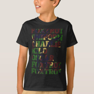 Lustiges phonetisches Alphabet Nato Militär Läuse T-Shirt