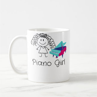 Lustiges Piano-Spieler-T-Shirt für Frauen Mädchen Kaffeetasse
