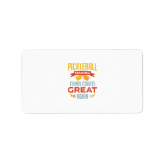 lustiges Pickleback macht Tennisplätze wieder groß Adressaufkleber