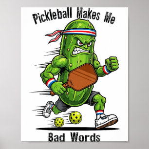Lustiges Pickleball bringt Leute dazu, schlechte W Poster
